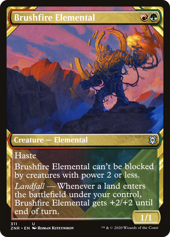 Brushfire Elemental (Showcase) [Zendikar Rising] - The Mythic Store | 24h Order Processing