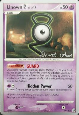 Unown G LV.17 (57/106) (Stallgon - David Cohen) [World Championships 2009] - The Mythic Store | 24h Order Processing