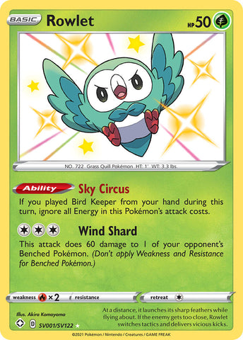 Rowlet (SV001/SV122) [Sword & Shield: Shining Fates] - The Mythic Store | 24h Order Processing