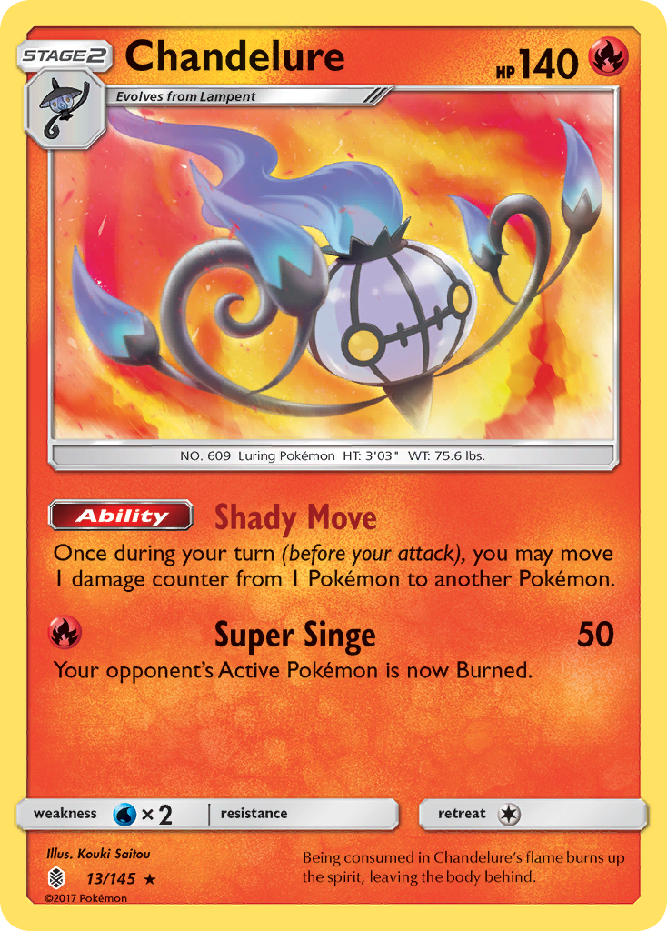Chandelure (13/145) [Sun & Moon: Guardians Rising] - The Mythic Store | 24h Order Processing