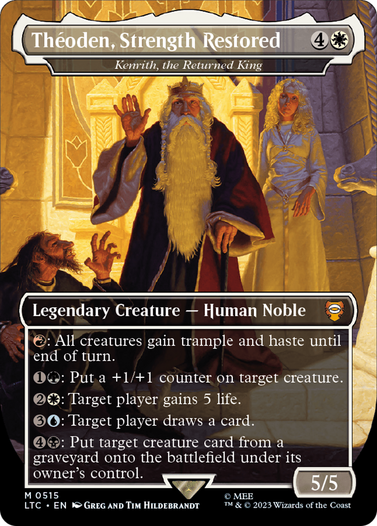 Theoden, Strength Restored - Kenrith, the Returned King (Borderless) [The Lord of the Rings: Tales of Middle-Earth Commander] - The Mythic Store | 24h Order Processing