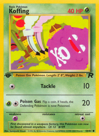 Koffing (58/82) [Team Rocket 1st Edition] - The Mythic Store | 24h Order Processing
