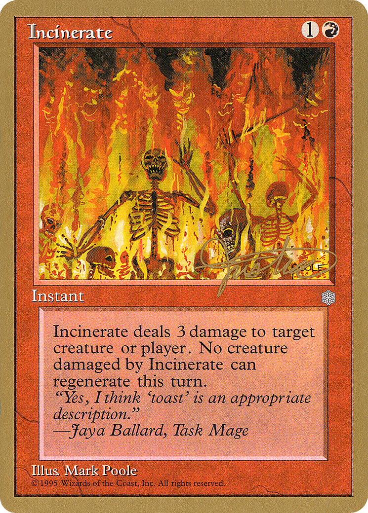 Incinerate (Mark Justice) [Pro Tour Collector Set] - The Mythic Store | 24h Order Processing