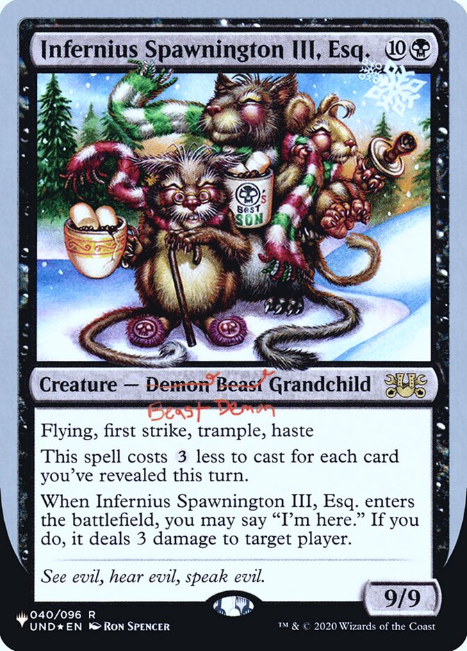 Infernius Spawnington III, Esq. (Unfinity Foil Edition) [The List] - The Mythic Store | 24h Order Processing