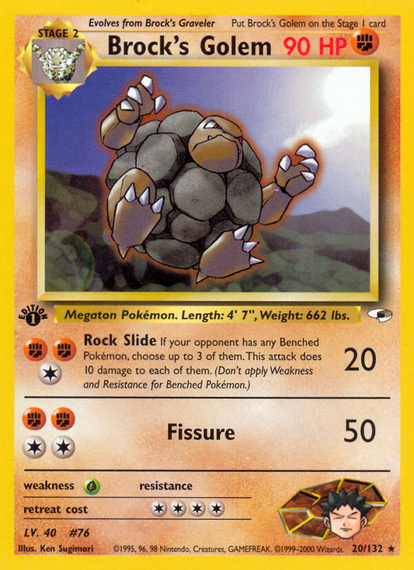 Brock's Golem (20/132) [Gym Heroes 1st Edition] - The Mythic Store | 24h Order Processing