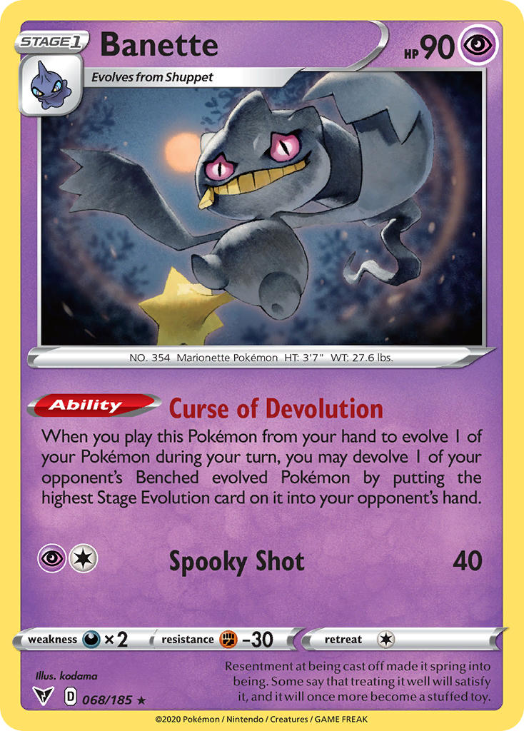 Banette (068/185) [Sword & Shield: Vivid Voltage] - The Mythic Store | 24h Order Processing
