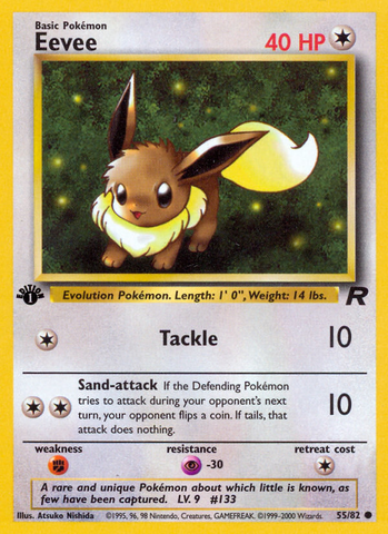 Eevee (55/82) [Team Rocket 1st Edition] - The Mythic Store | 24h Order Processing