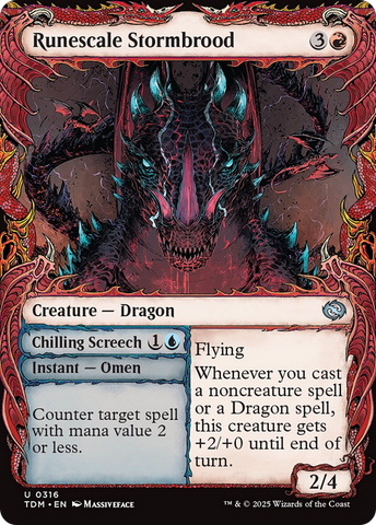 Runescale Stormbrood (Showcase) [Tarkir: Dragonstorm] - The Mythic Store | 24h Order Processing