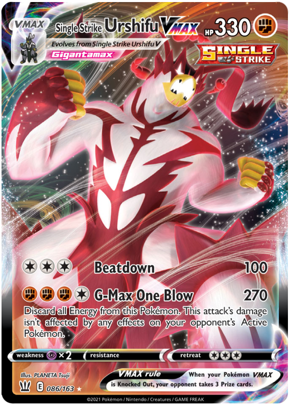 Single Strike Urshifu VMAX (086/163) (Jumbo Card) [Sword & Shield: Battle Styles] - The Mythic Store | 24h Order Processing