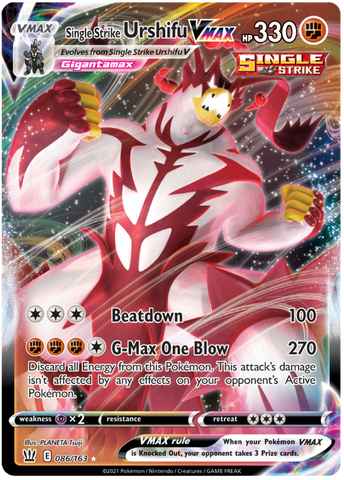Single Strike Urshifu VMAX (086/163) (Jumbo Card) [Sword & Shield: Battle Styles] - The Mythic Store | 24h Order Processing