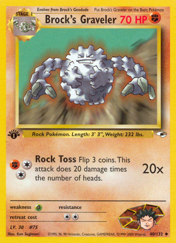 Brock's Graveler (40/132) [Gym Heroes 1st Edition] - The Mythic Store | 24h Order Processing