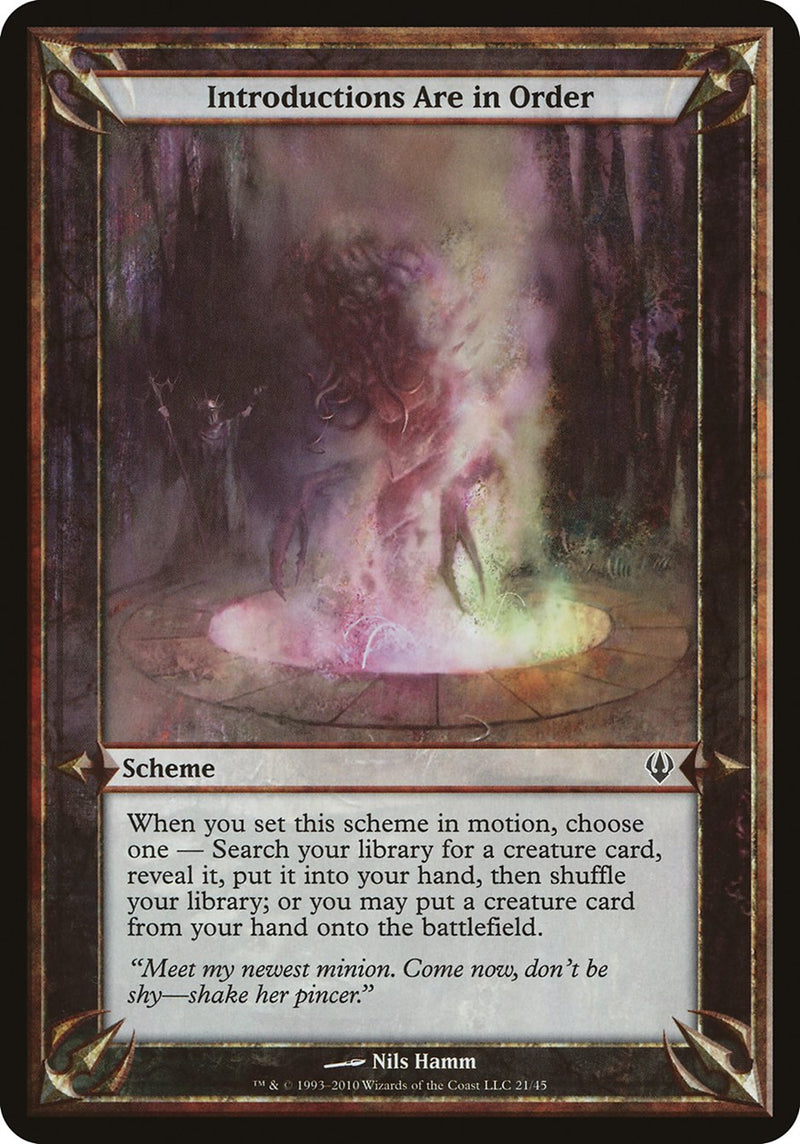 Introductions Are in Order (Schemes) [Archenemy Schemes] - The Mythic Store | 24h Order Processing