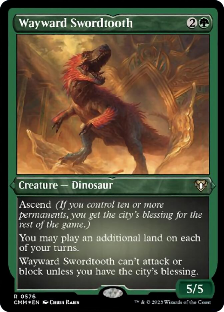 Wayward Swordtooth (Foil Etched) [Commander Masters] - The Mythic Store | 24h Order Processing