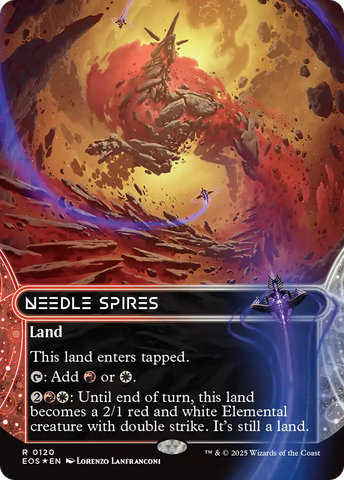 Needle Spires (0120) (Borderless) (Galaxy Foil) [Edge of Eternities: Stellar Sights] - The Mythic Store | 24h Order Processing