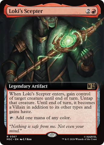 Loki's Scepter (Extended Art) [Marvel Super Heroes Commander] - The Mythic Store | 24h Order Processing