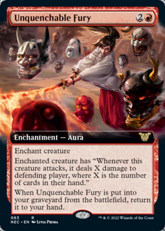 Unquenchable Fury (Extended Art) [Kamigawa: Neon Dynasty Commander] - The Mythic Store | 24h Order Processing
