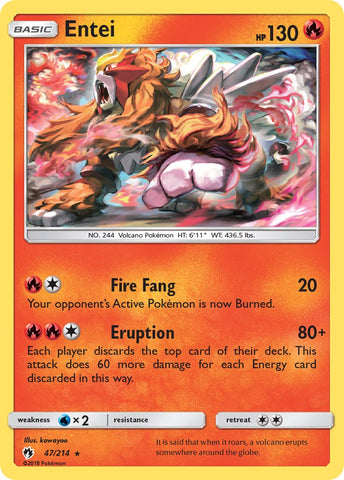 Entei (47/214) (Theme Deck Exclusive) [Sun & Moon: Lost Thunder] - The Mythic Store | 24h Order Processing