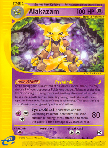 Alakazam (33/165) [Expedition: Base Set] - The Mythic Store | 24h Order Processing