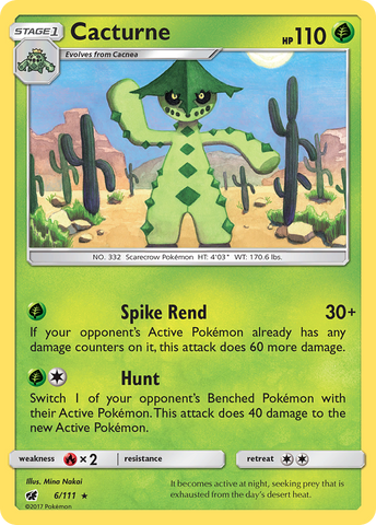 Cacturne (6/111) [Sun & Moon: Crimson Invasion] - The Mythic Store | 24h Order Processing