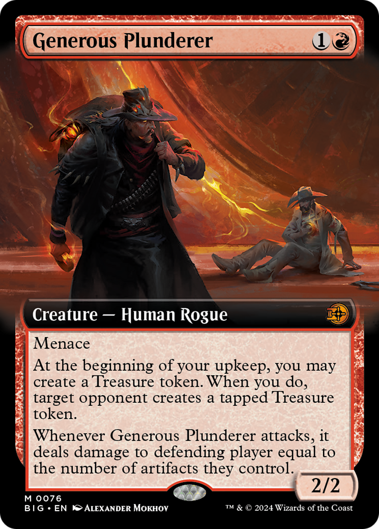 Generous Plunderer (Extended Art) [Outlaws of Thunder Junction: The Big Score] - The Mythic Store | 24h Order Processing