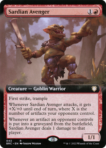 Sardian Avenger (Extended Art) [The Brothers' War Commander] - The Mythic Store | 24h Order Processing