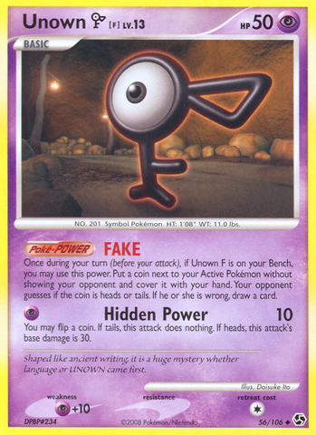 Unown F (56/106) [Diamond & Pearl: Great Encounters] - The Mythic Store | 24h Order Processing