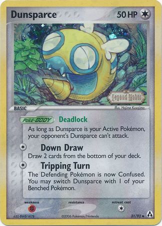 Dunsparce (31/92) (Stamped) [EX: Legend Maker] - The Mythic Store | 24h Order Processing