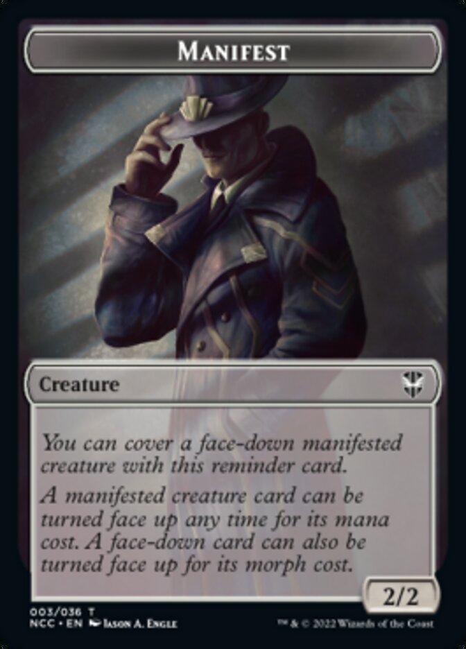 Manifest // Copy Double-Sided Token [Streets of New Capenna Commander Tokens] - The Mythic Store | 24h Order Processing