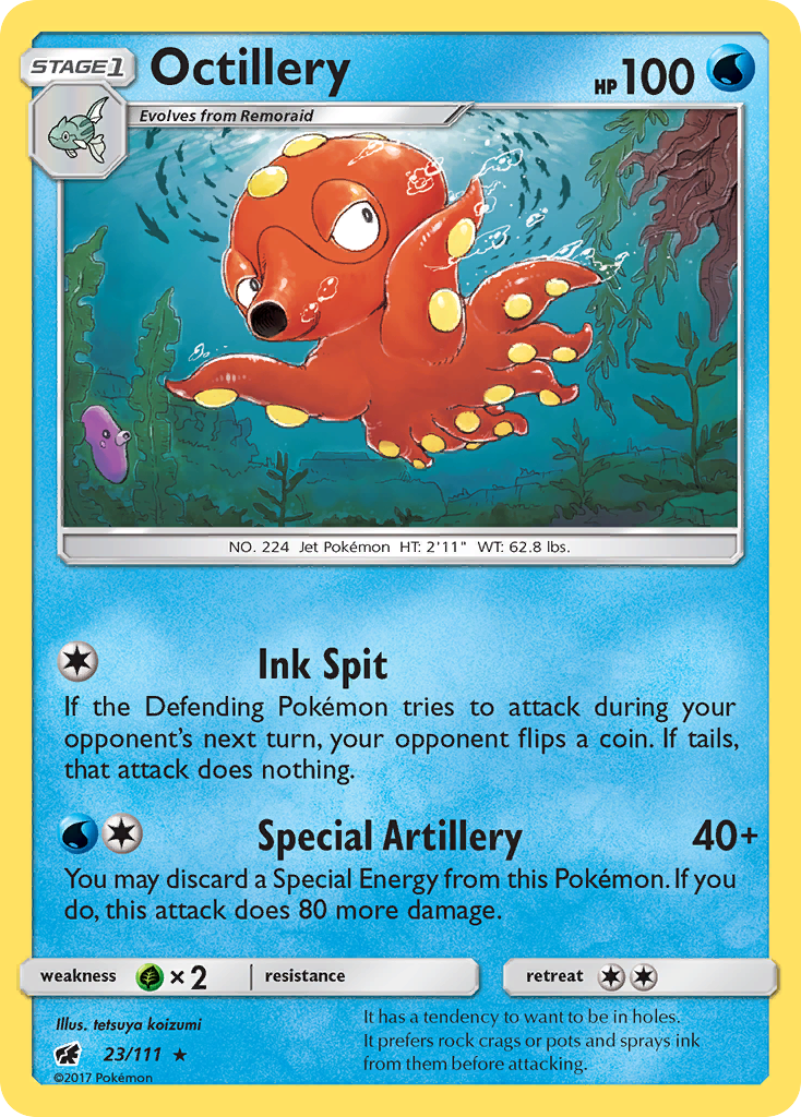 Octillery (23/111) [Sun & Moon: Crimson Invasion] - The Mythic Store | 24h Order Processing