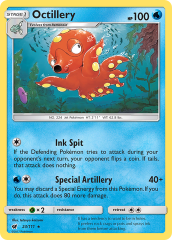 Octillery (23/111) [Sun & Moon: Crimson Invasion] - The Mythic Store | 24h Order Processing