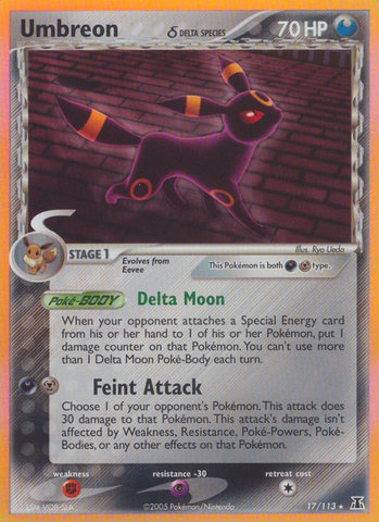 Umbreon (17/113) (Delta Species) [EX: Delta Species] - The Mythic Store | 24h Order Processing