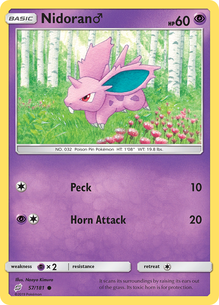 Nidoran (57/181) (Male) [Sun & Moon: Team Up] - The Mythic Store | 24h Order Processing