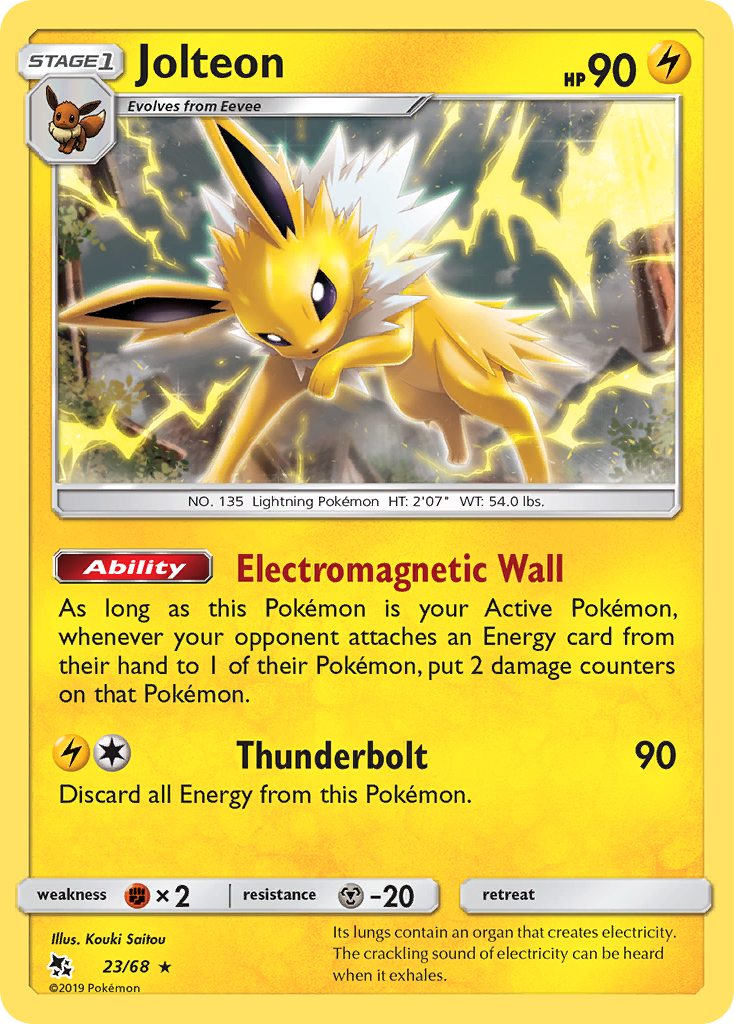 Jolteon (23/68) [Sun & Moon: Hidden Fates] - The Mythic Store | 24h Order Processing