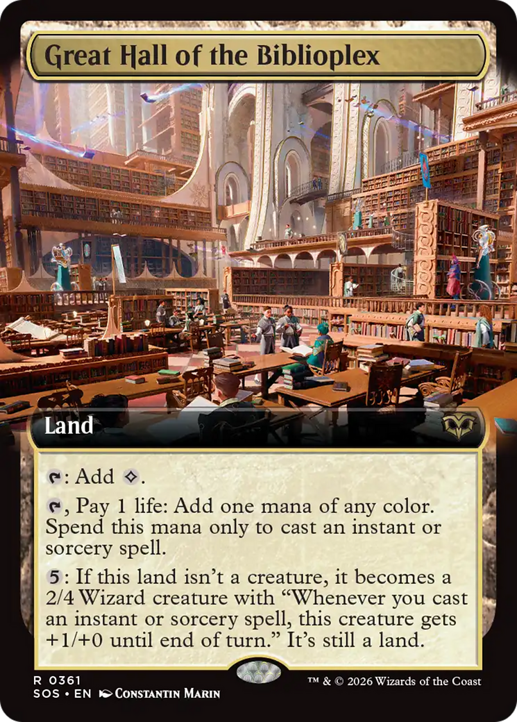 Great Hall of the Biblioplex (Extended Art) [Secrets of Strixhaven] - The Mythic Store | 24h Order Processing