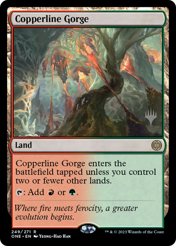 Copperline Gorge (Promo Pack) [Phyrexia: All Will Be One Promos] - The Mythic Store | 24h Order Processing