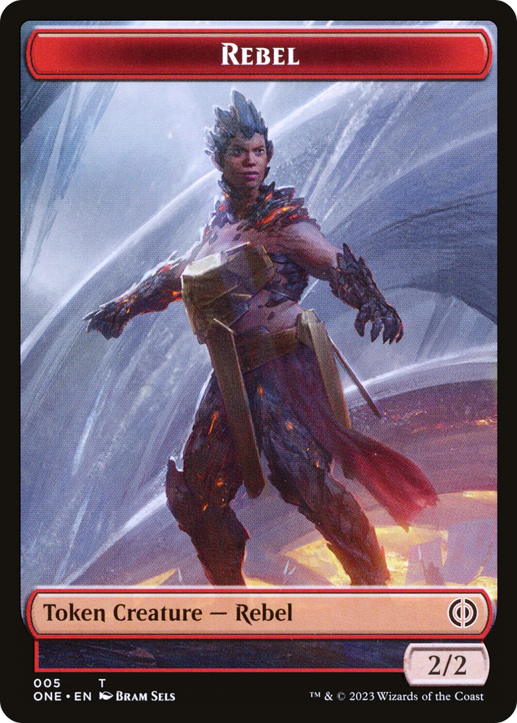 Rebel // The Hollow Sentinel Double-Sided Token [Phyrexia: All Will Be One Tokens] - The Mythic Store | 24h Order Processing