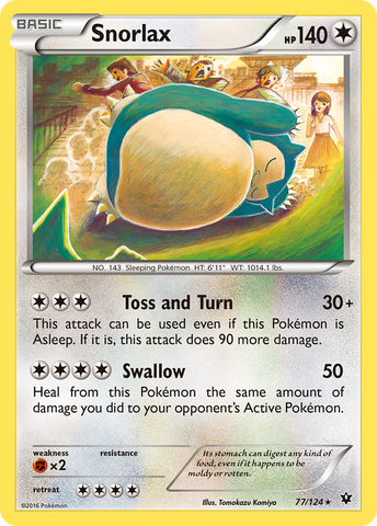 Snorlax (77/124) [XY: Fates Collide] - The Mythic Store | 24h Order Processing