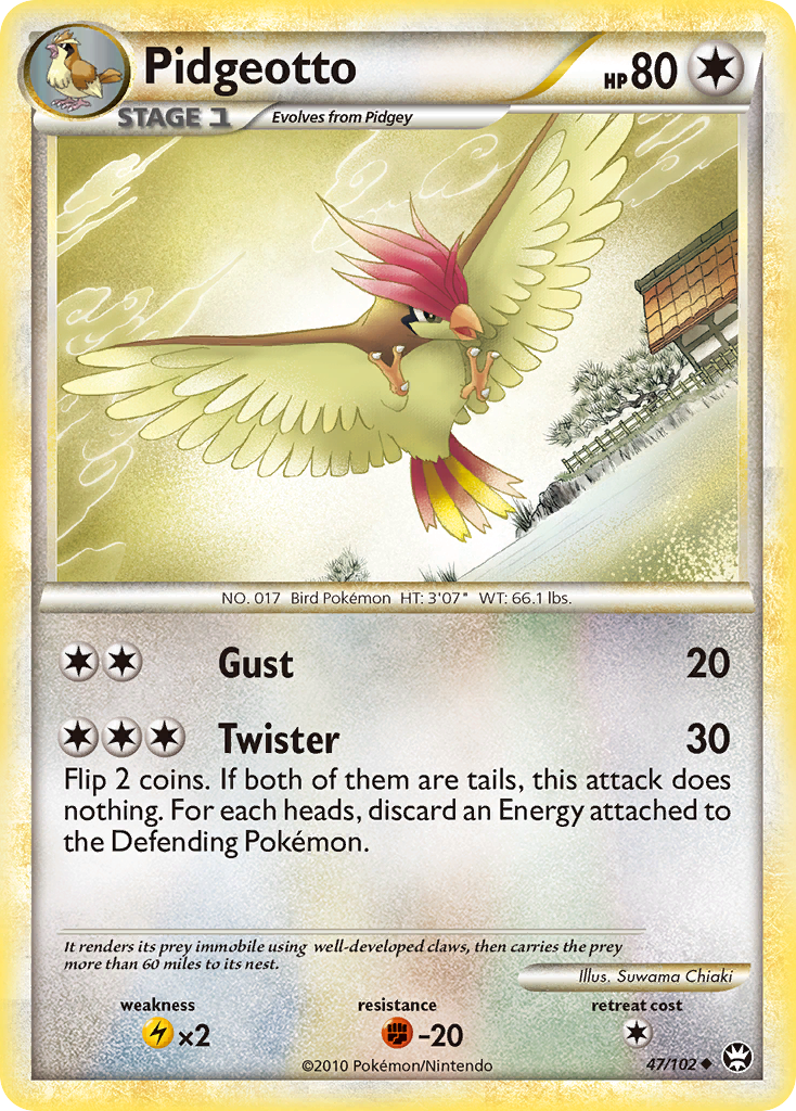 Pidgeotto (47/102) [HeartGold & SoulSilver: Triumphant] - The Mythic Store | 24h Order Processing
