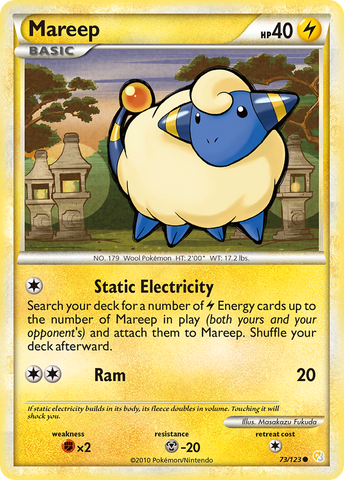 Mareep (73/123) [HeartGold & SoulSilver: Base Set] - The Mythic Store | 24h Order Processing