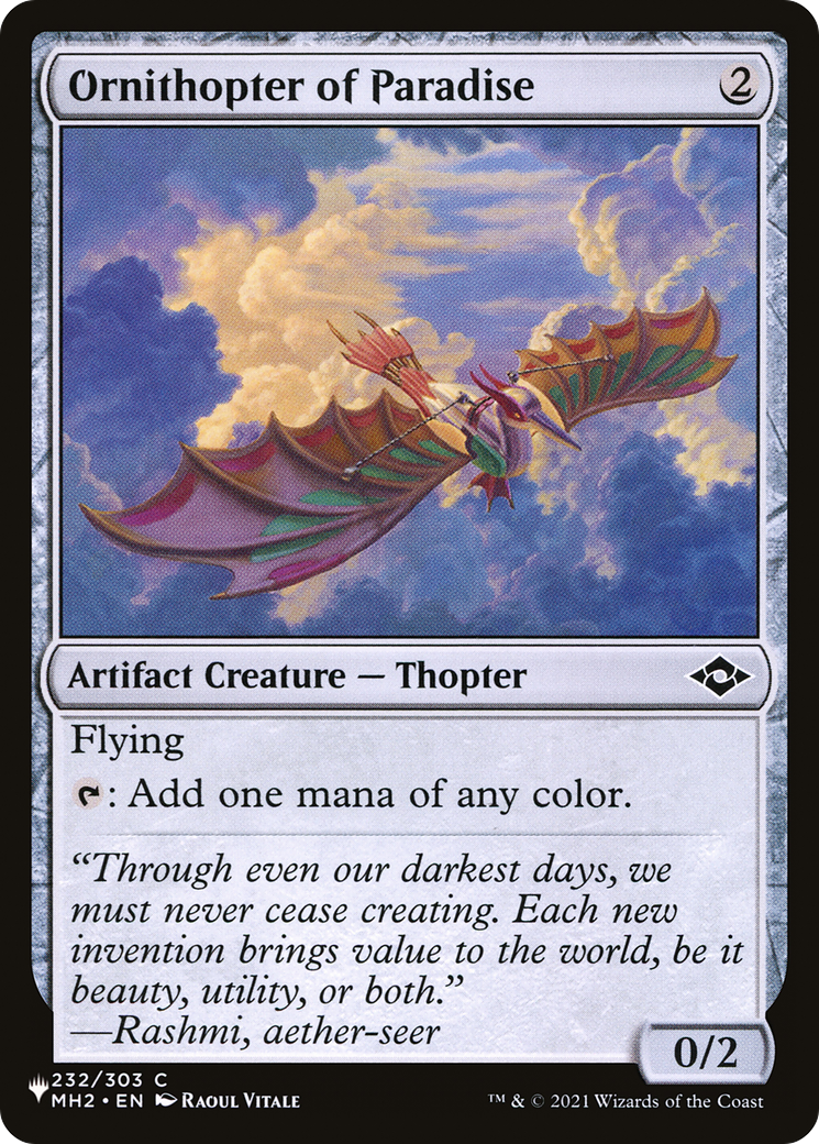Ornithopter of Paradise [The List] - The Mythic Store | 24h Order Processing