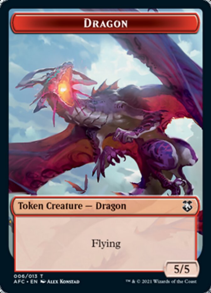 Dragon // Dragon Spirit Double-Sided Token [Dungeons & Dragons: Adventures in the Forgotten Realms Commander Tokens] - The Mythic Store | 24h Order Processing