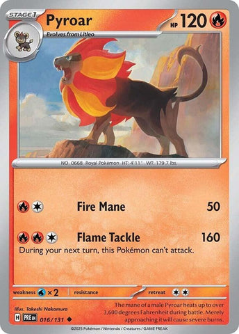 Pyroar (016/131) [Scarlet & Violet: Prismatic Evolutions] - The Mythic Store | 24h Order Processing