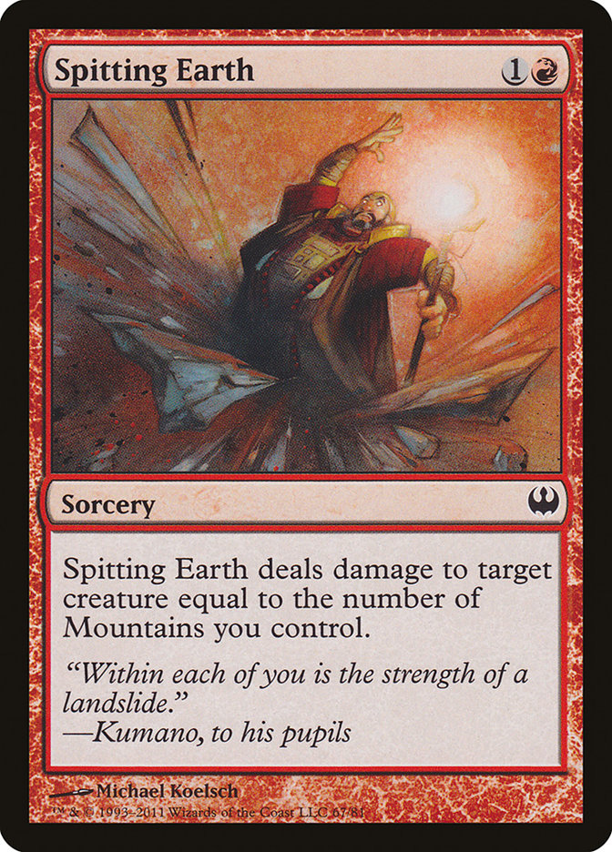Spitting Earth [Duel Decks: Knights vs. Dragons] - The Mythic Store | 24h Order Processing