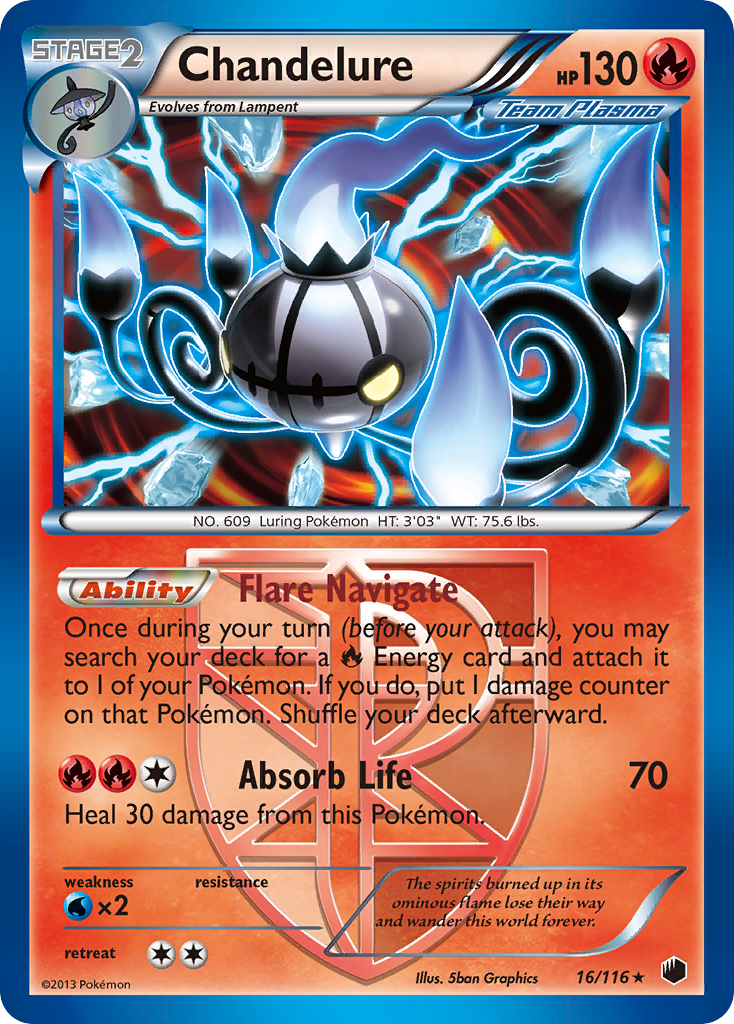 Chandelure (16/116) [Black & White: Plasma Freeze] - The Mythic Store | 24h Order Processing