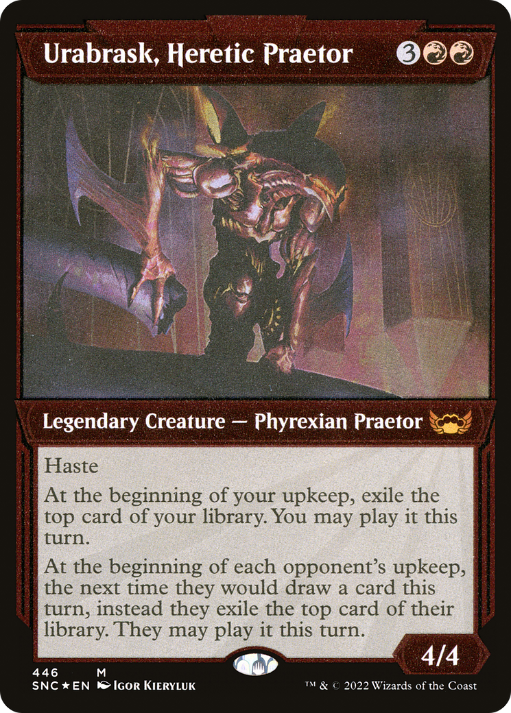 Urabrask, Heretic Praetor (Showcase Art Deco Foil Etched) [Streets of New Capenna] - The Mythic Store | 24h Order Processing
