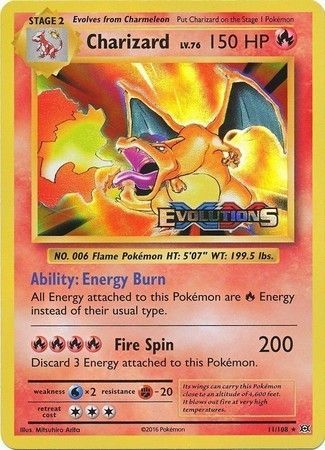 Charizard (11/108) (XY Evolutions Prerelease) [XY: Black Star Promos] - The Mythic Store | 24h Order Processing