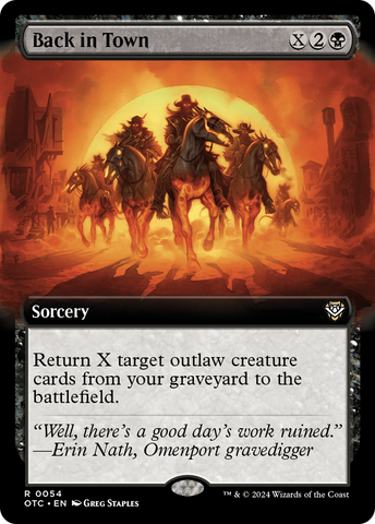 Back in Town (Extended Art) [Outlaws of Thunder Junction Commander] - The Mythic Store | 24h Order Processing