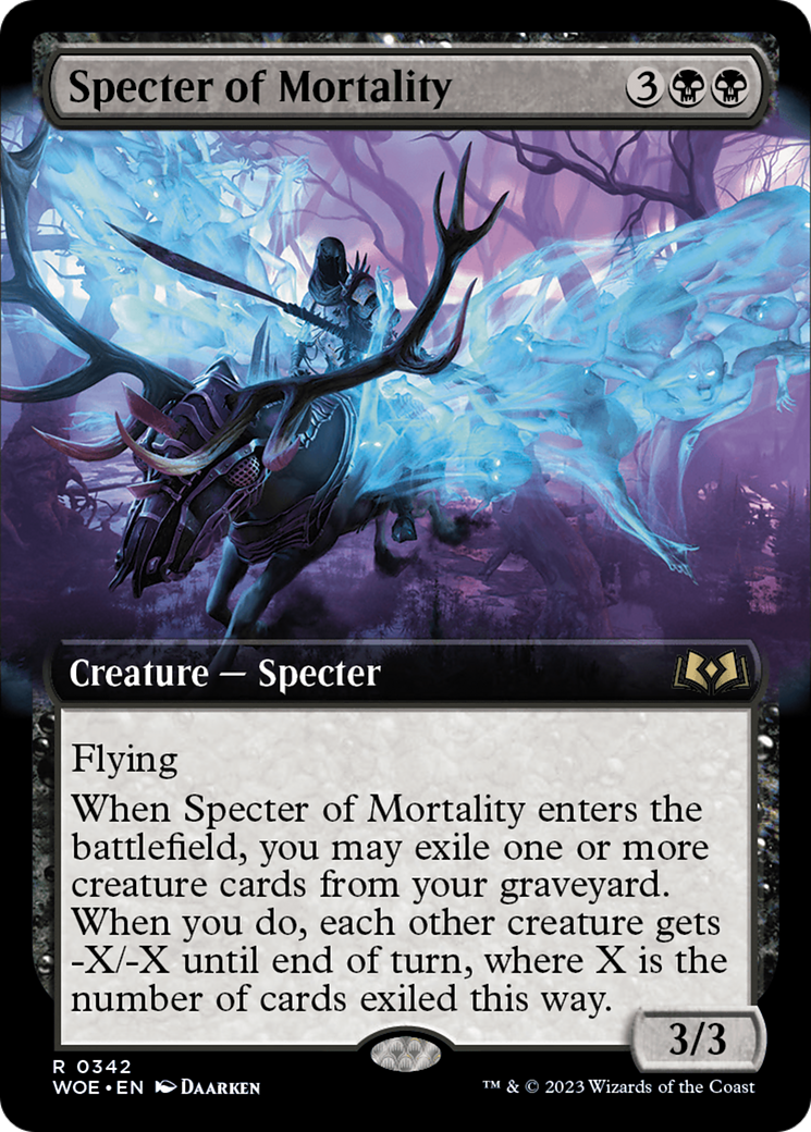 Specter of Mortality (Extended Art) [Wilds of Eldraine] - The Mythic Store | 24h Order Processing