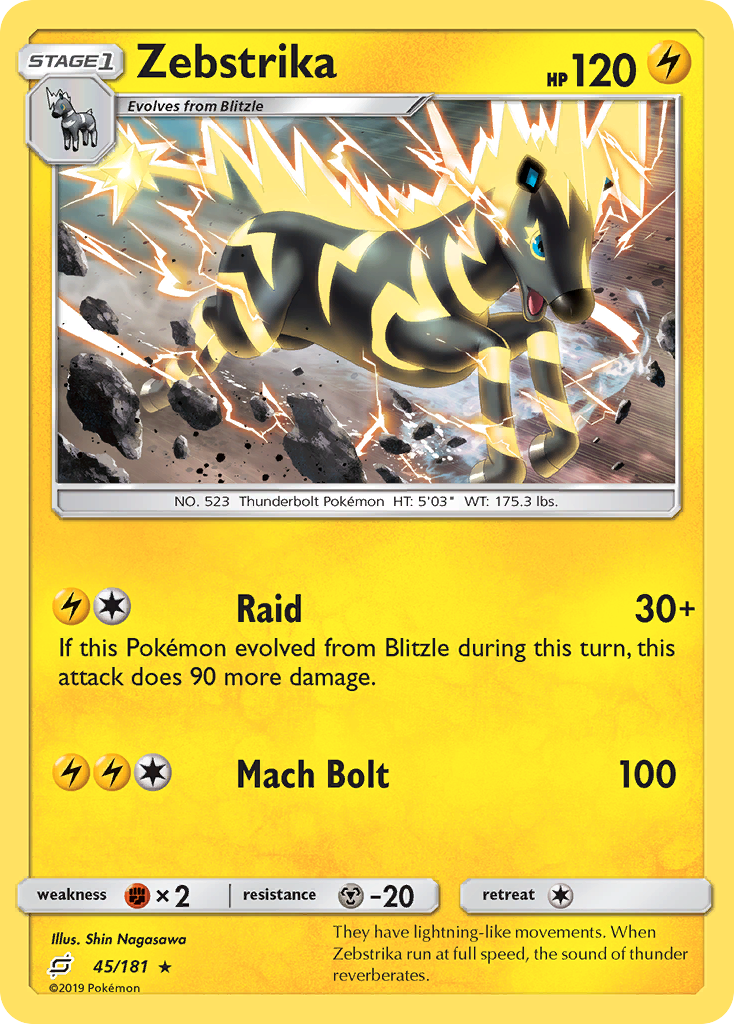 Zebstrika (45/181) [Sun & Moon: Team Up] - The Mythic Store | 24h Order Processing