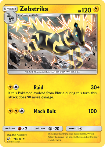 Zebstrika (45/181) [Sun & Moon: Team Up] - The Mythic Store | 24h Order Processing